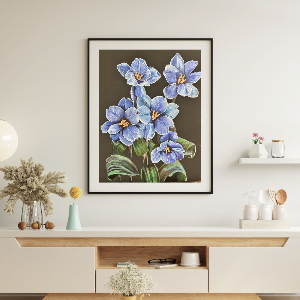 Blue flowers - Adyant Arts